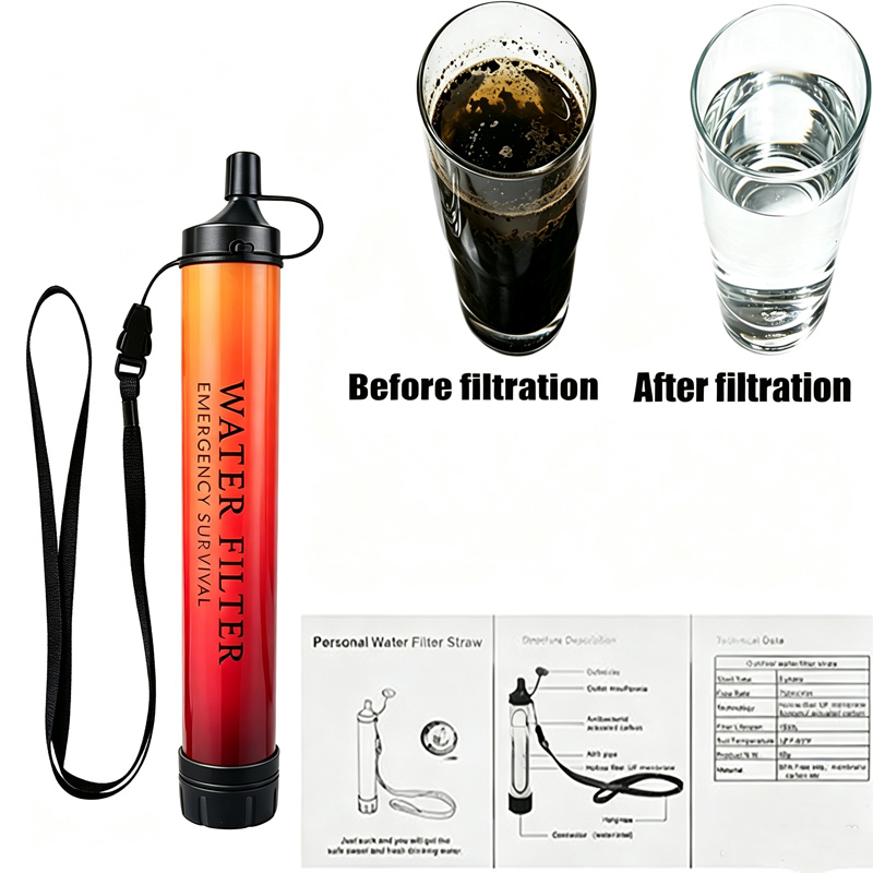 Water Purification Straw - Outdoor Emergency Survival Water Purifier Filter