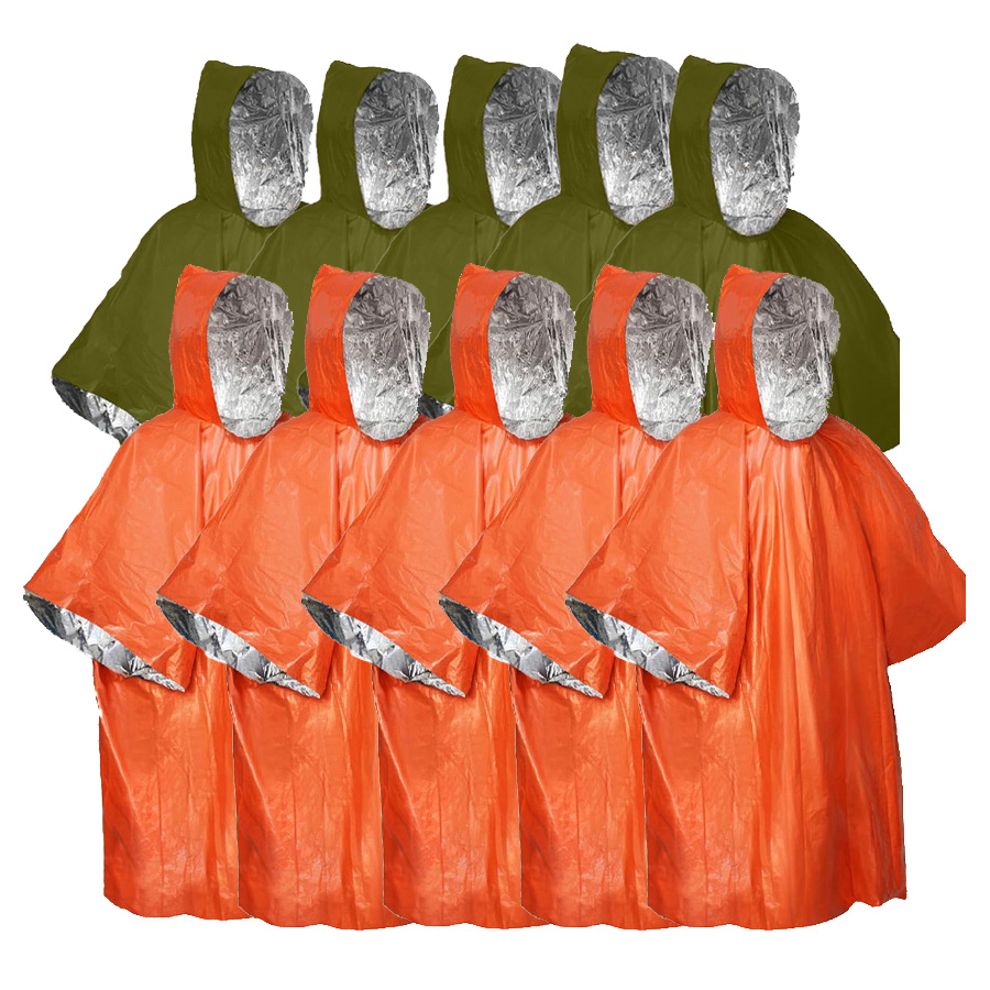 3/5-Pack Emergency Poncho Set  - Emergency Poncho Rain 评论和价格