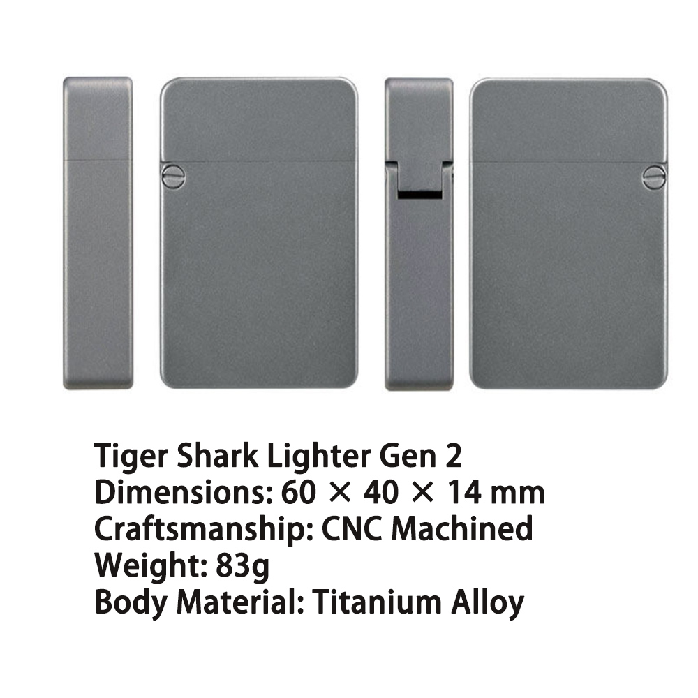 Titanium Alloy Trench Lighter  - Fire Starting Kit 评论和价格