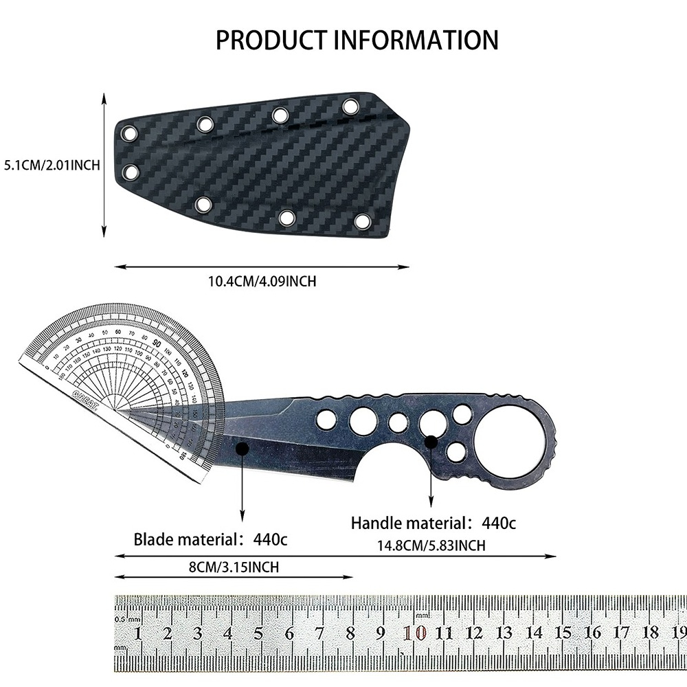 Full Tang Compact Climbing Bac - Bushcraft Knife Fixed 评论和价格