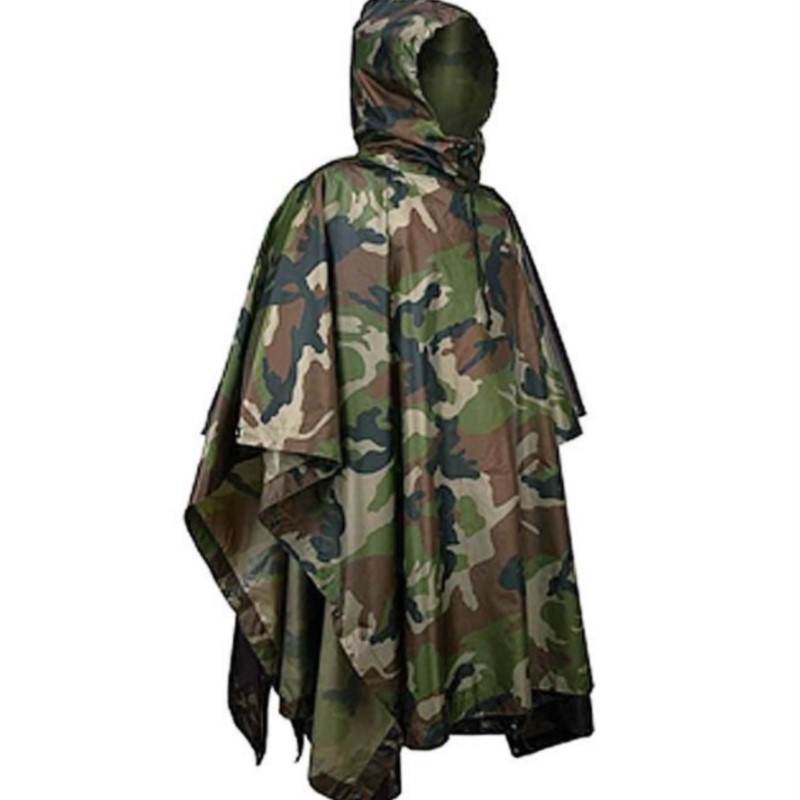 PVC/PU Camouflage Tactical Rai - Emergency Poncho Rain 评论和价格