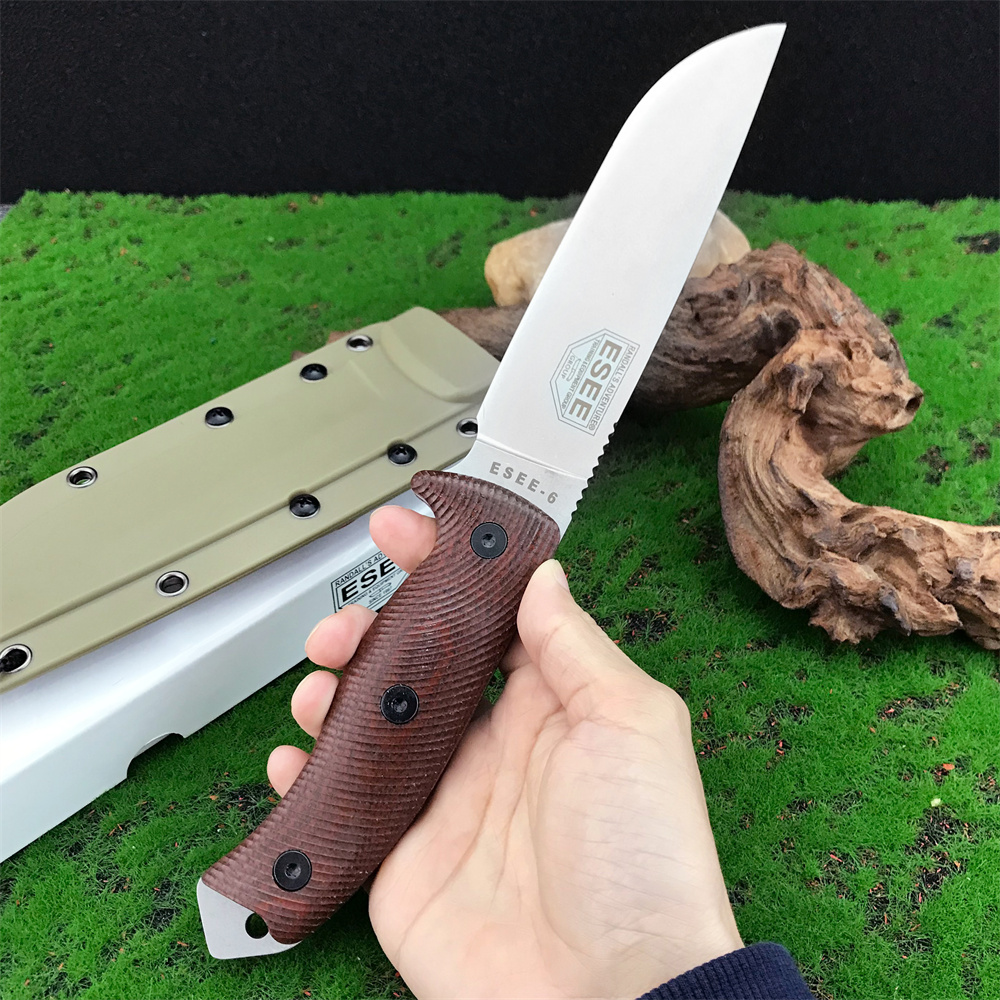 New Specific ESEE-6 Fixed Blad - Bushcraft Knife Fixed 评论和价格