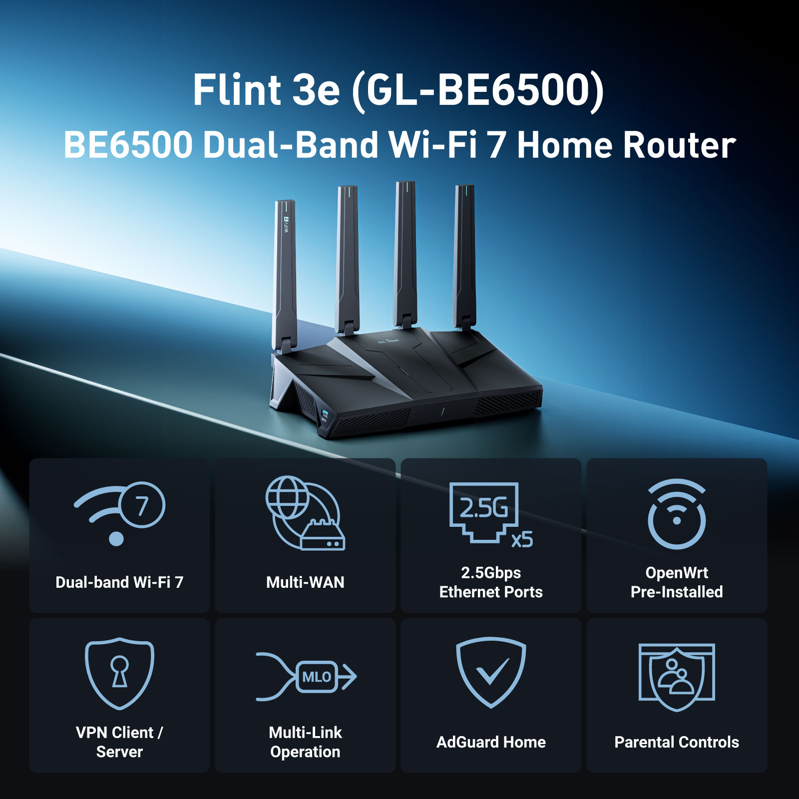 GL.iNet GL-BE6500 (Flint 3e) D - Fire Starting Kit 评论和价格